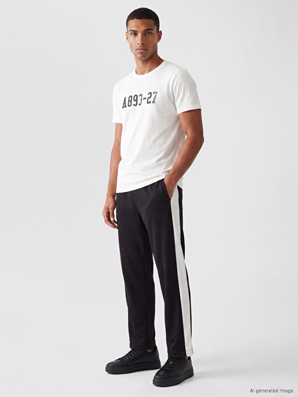 XSIDE ACTIVE Regular Fit Bisiklet Yaka Baskılı Erkek Tişört