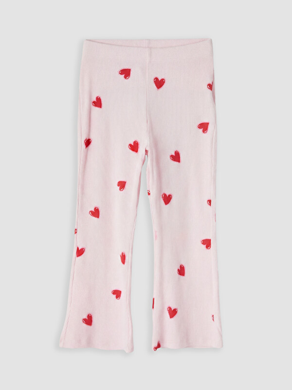 LCW Kids Herzbestickte Mädchen Schlag-Pyjama-Hose