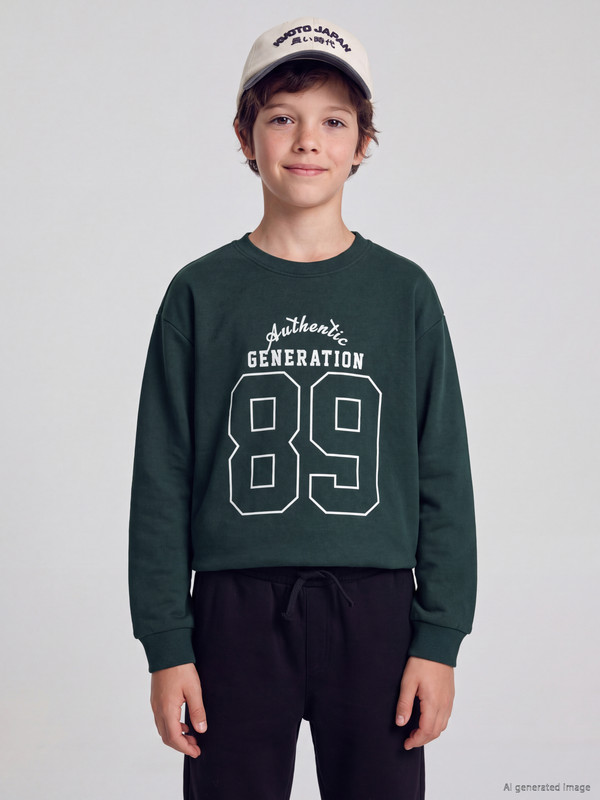 LCW Kids Printed Boys' Thick Sweatshirt