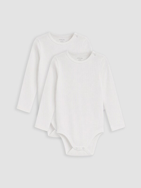 LCW baby Crew Neck Baby Boys' Snap Bodysuit 2 Pack