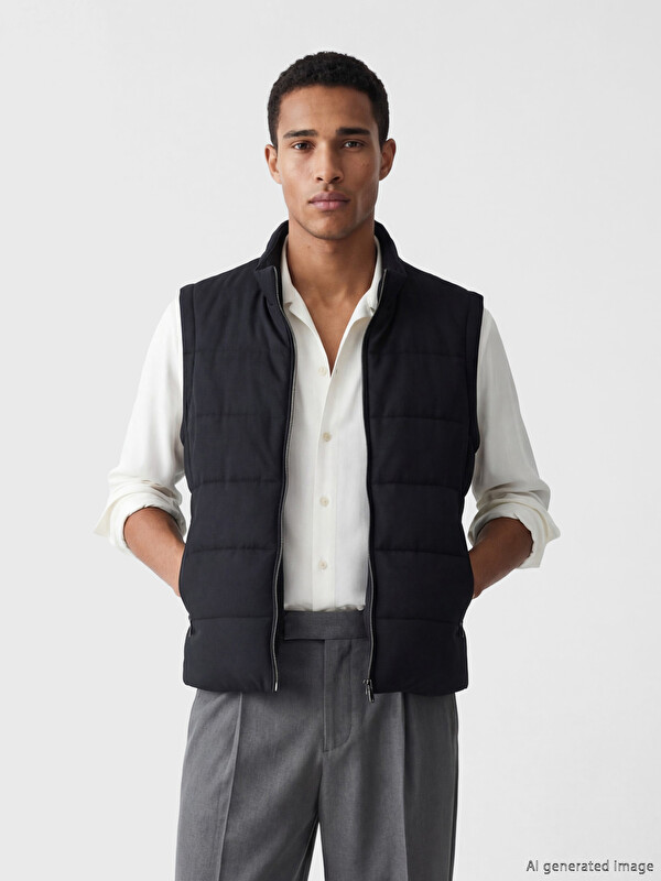 LCW Vision slim fit тік жағалы ерлерге арналған пуховик жилет