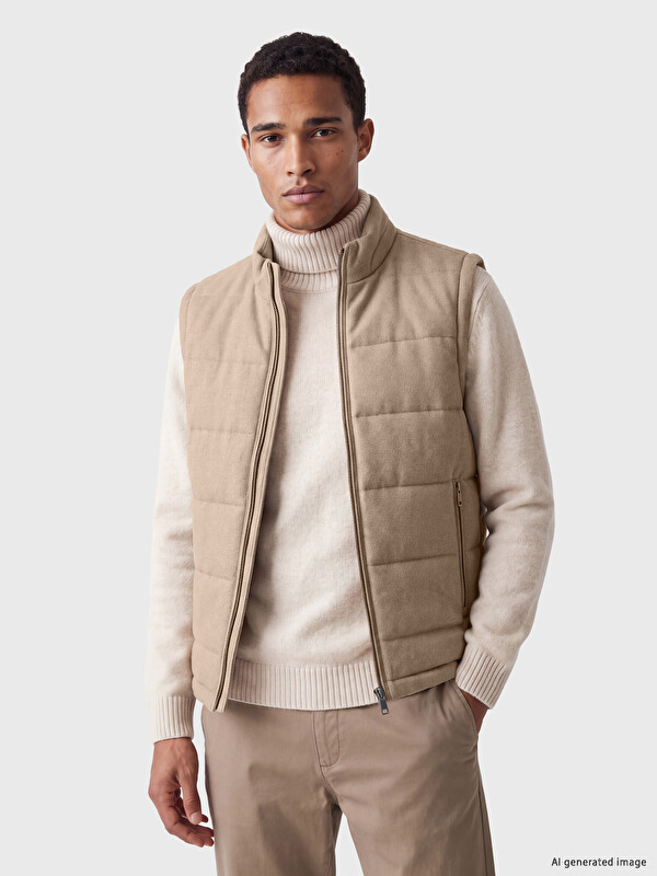 LCW Vision slim fit тік жағалы ерлерге арналған пуховик жилет