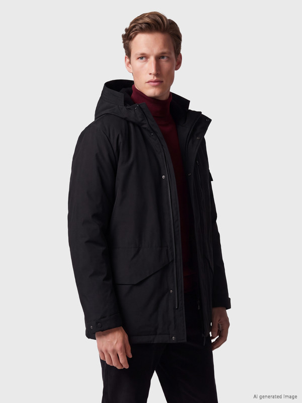 SOUTHBLUE Regular Fit Hooded Men's Coat