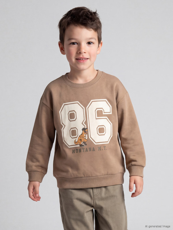 LCW Kids Printed Boys' Thick Sweatshirt