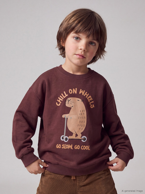 LCW Kids Printed Boys' Thick Sweatshirt