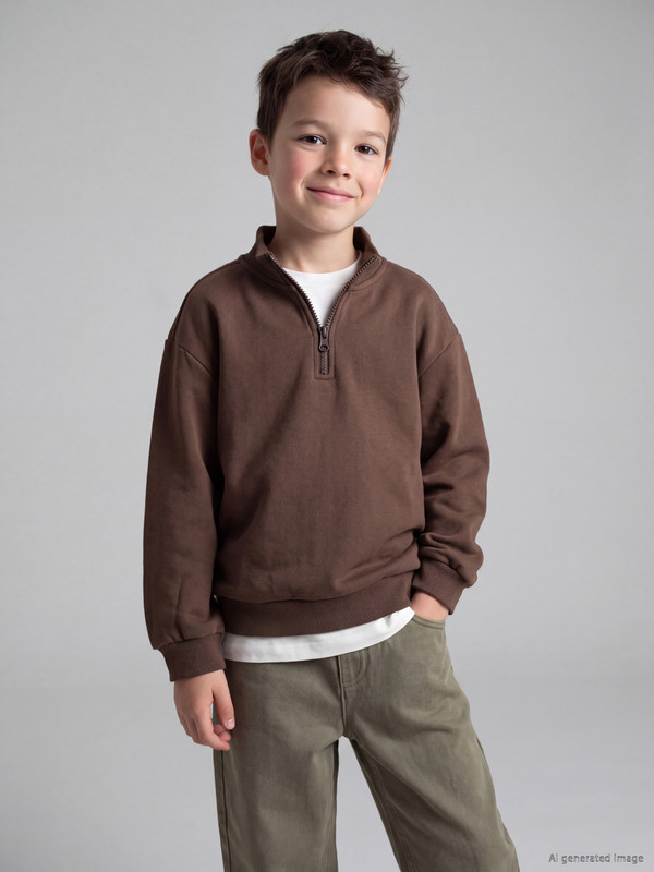 LCW Kids Dik Yaka Erkek Çocuk Sweatshirt