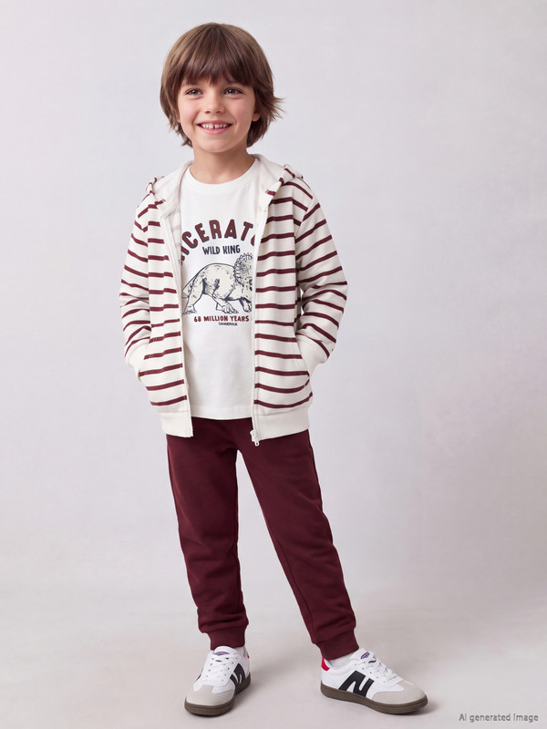 LCW Kids 3'lü Çizgili Erkek Çocuk Takım