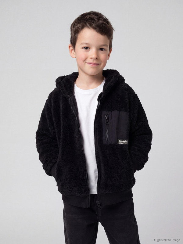 LCW Kids Hooded Boys' Plush Sweatshirt
