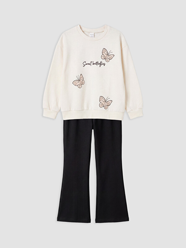 LCW Kids Printed Girls' Thick Set