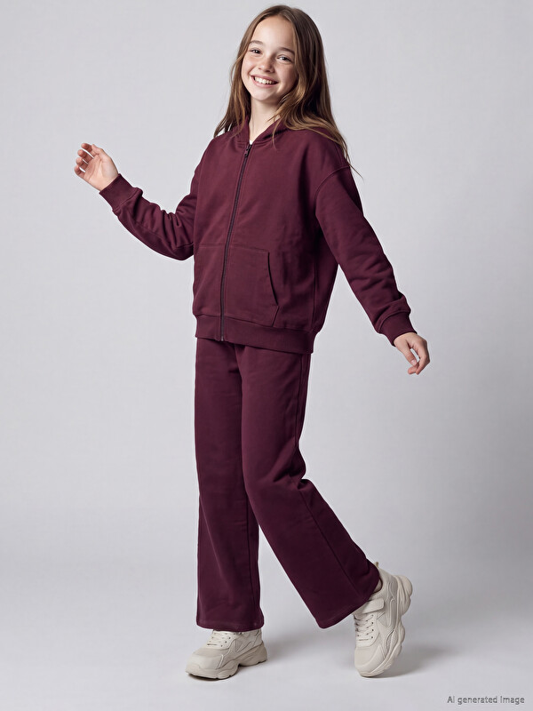 LCW Kids Ensemble épais à capuche zippé pour fille