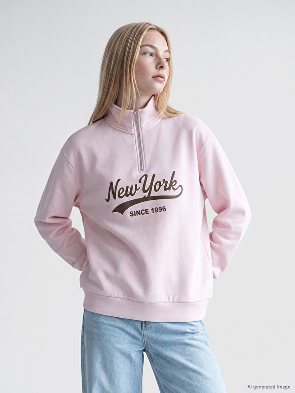 XSIDE Relax Fit NYC Printed Women's Sweatshirt