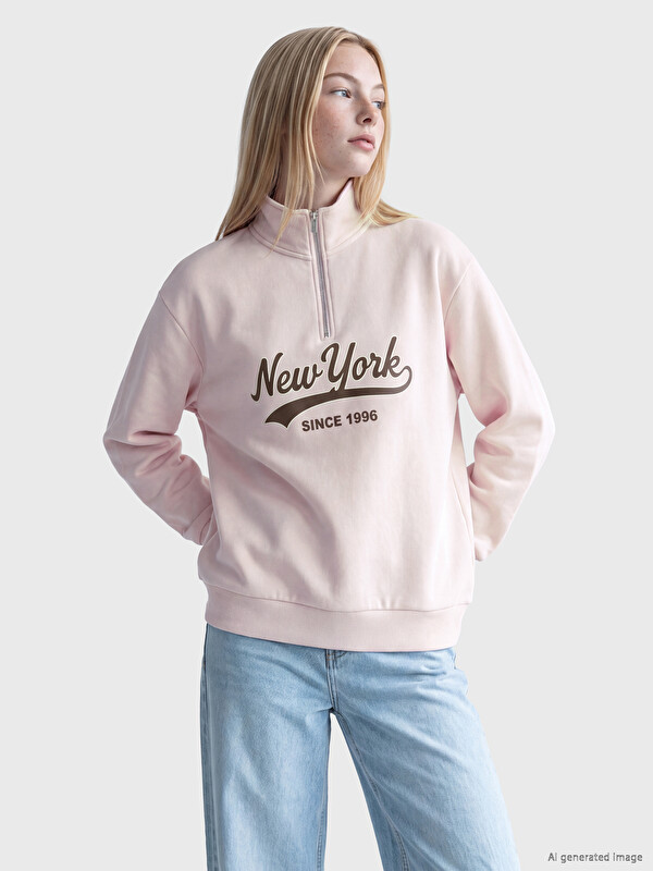 XSIDE Relax Fit NYC Printed Women's Sweatshirt