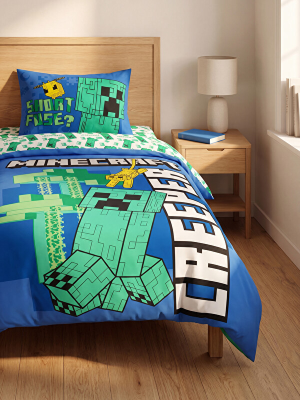 LCW HOME Minecraft tiskani jednokrevetni set navlaka za poplun