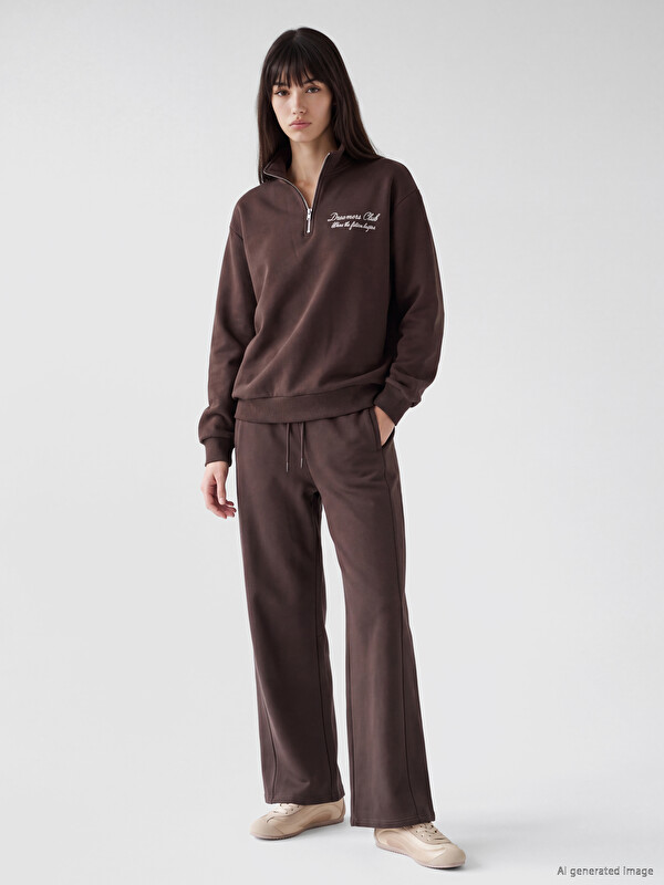 XSIDE Pantalon de survêtement Brun Femme