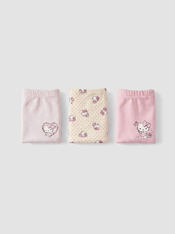 LCW Kids Hello Kitty Lisanslı Kız Çocuk 3'lü Boxer