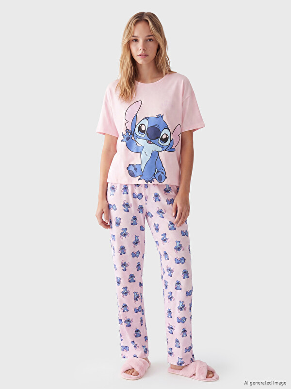 LCW Young Stitch Baskılı Kadın Pijama Takım