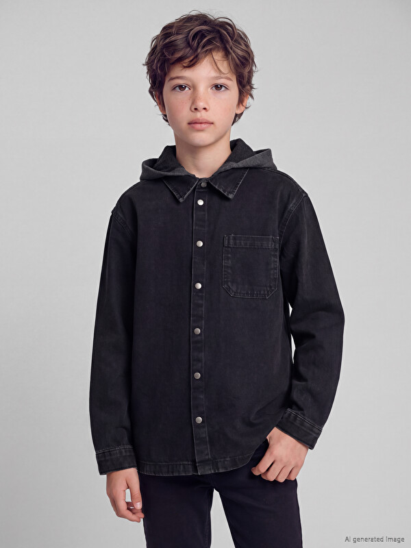 LCW Kids Këmishë xhinsi me kapuç për djem