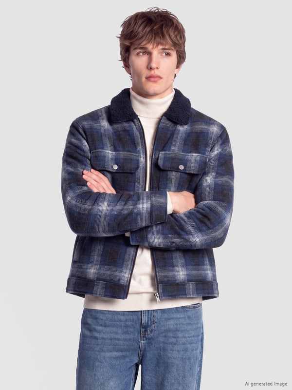 XSIDE Regular Fit Pelüş Yaka Erkek Kaşe Mont