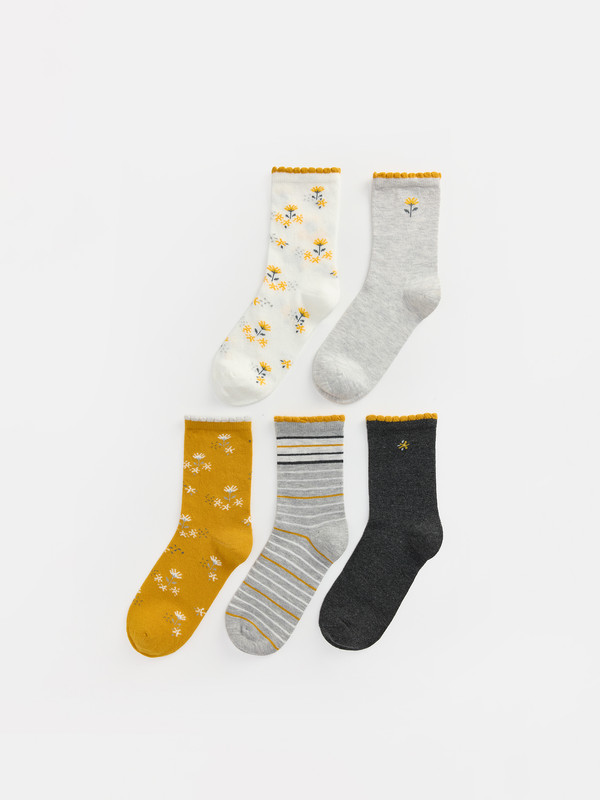 LCW DREAM Patterned Women's Ankle Socks 5-pack