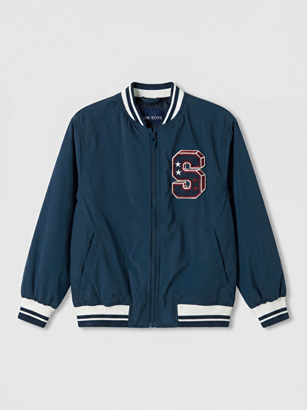 LCW Kids Baseball Collar Applique Detailed Boys' Coat