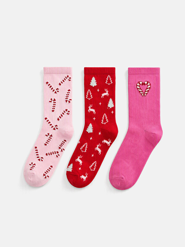 LCW DREAM New Year Themed Women's Ankle Socks 3's