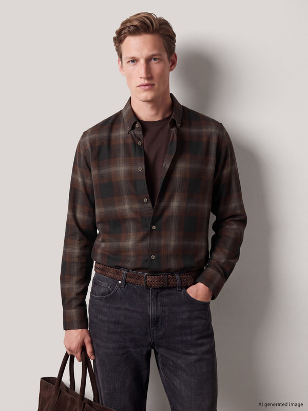 SOUTHBLUE Regular Fit Plaid Men's Lumberjack Shirt