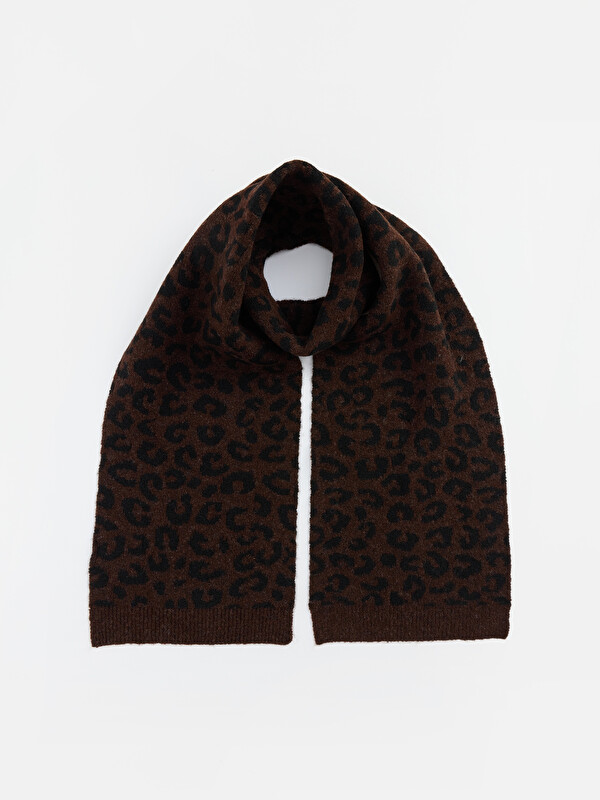 LCW ACCESSORIES Женский трикотажный шарф с леопардовым узором