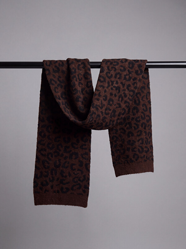 LCW ACCESSORIES Leopard Patterned Women's Knitwear Scarf