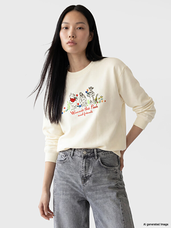 XSIDE Winnie the Pooh Printed Women's Thick Sweatshirt