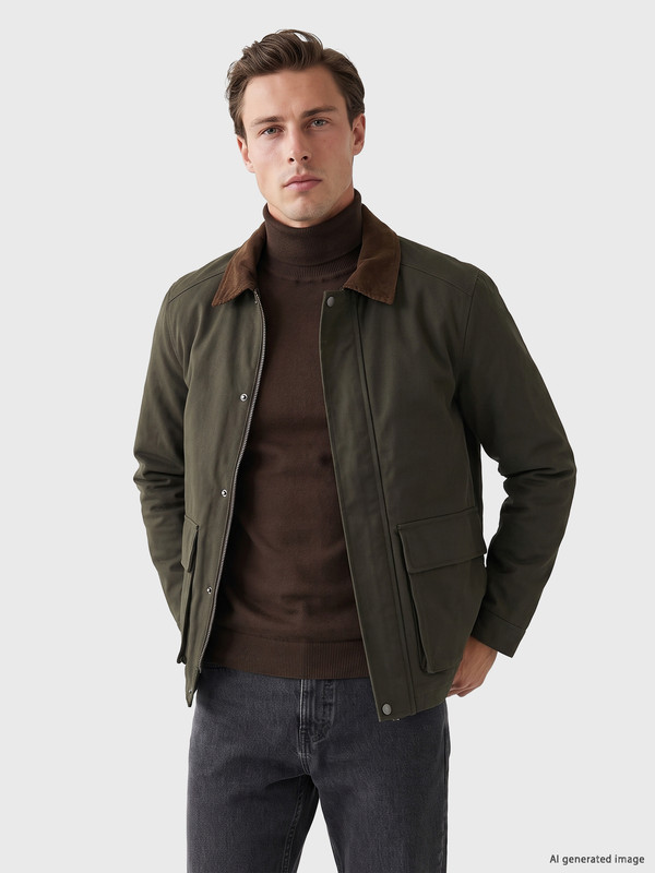 LCWAIKIKI Classic Regular Fit Kadife Yaka Erkek Ceket