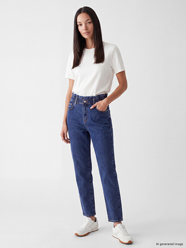 LCW EVERYDAY Beli Lastikli Slim Mom Jean