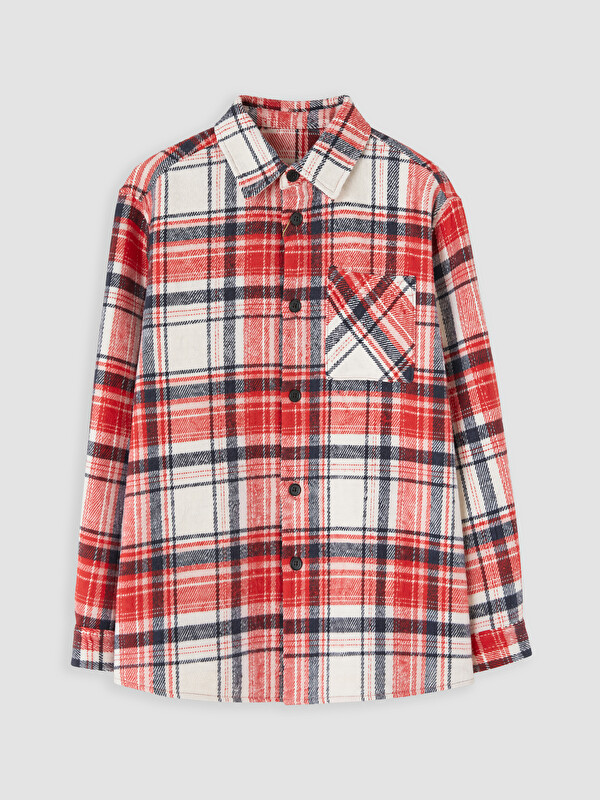 LCW Kids Plaid Gabardine Boys' Shirt