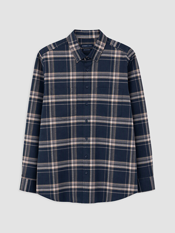 LCWAIKIKI Classic Man Navy Shirt