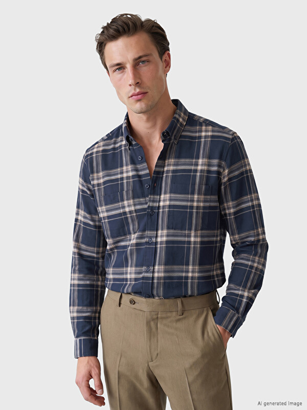 LCWAIKIKI Classic Regular Fit Gabardine Men's Shirt