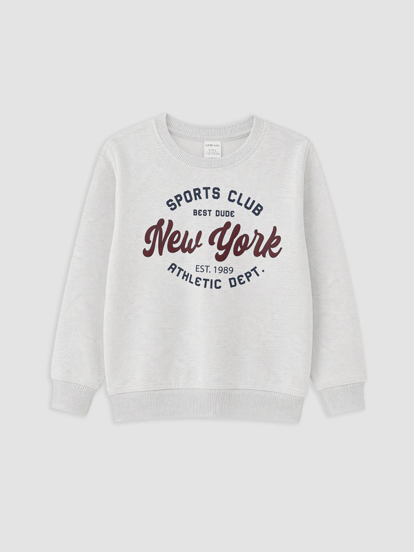 LCW Kids NYC Baskılı Erkek Çocuk Sweatshirt
