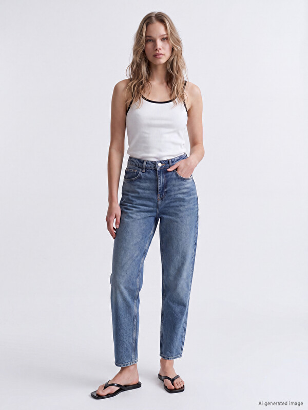 LCW Jeans Barrel Fit Kadın Jean Pantolon