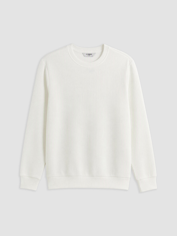 LCWAIKIKI Classic Bisiklet Yaka Erkek Sweatshirt