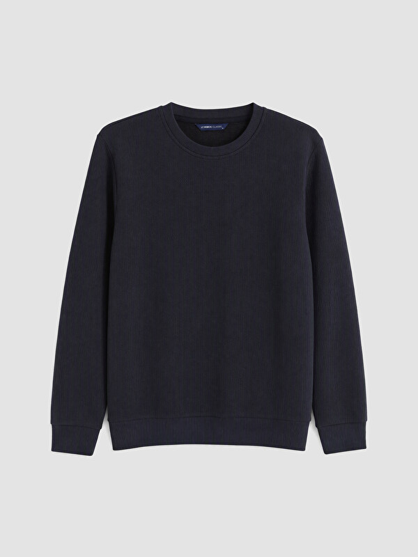 LCWAIKIKI Classic Bisiklet Yaka Erkek Sweatshirt