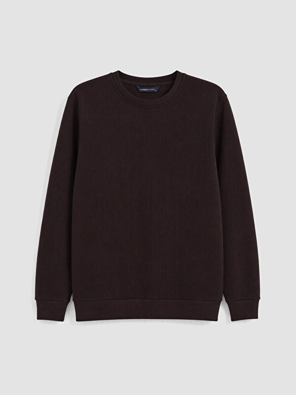 LCWAIKIKI Classic Bisiklet Yaka Erkek Sweatshirt