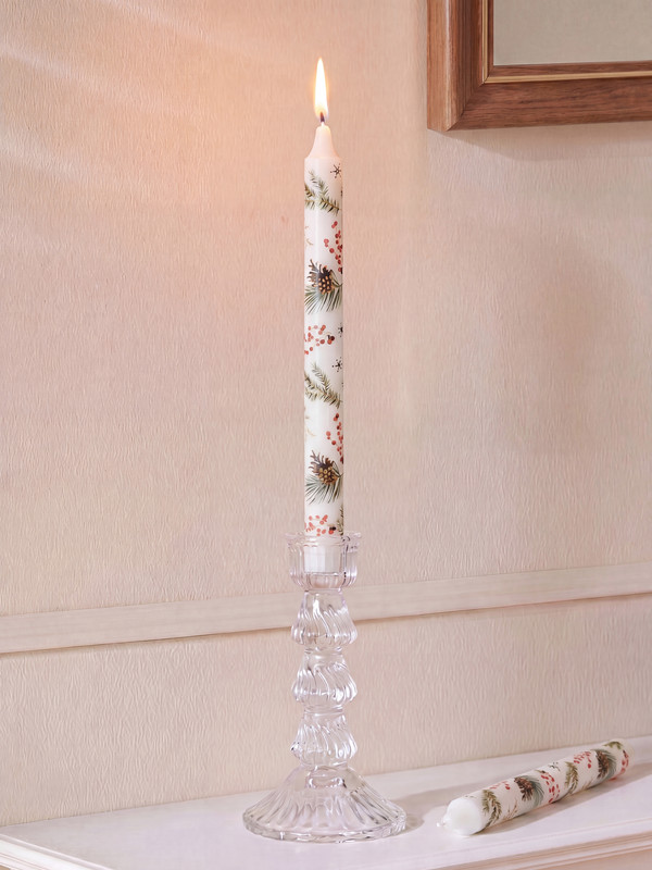 LCW HOME کۆمەڵە مۆمی دیکۆراتیفی هێڵدار 2 پارچە
