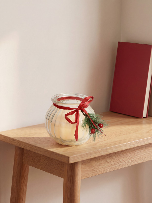 LCW HOME Dekoratif Dokulu Cam Kavanoz İçerisinde Mum