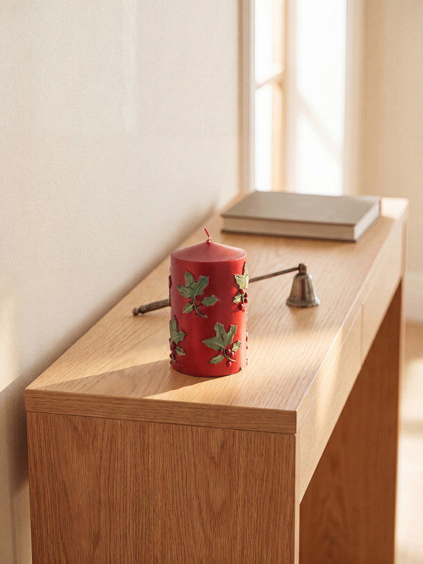 LCW HOME Yaprak ve Meyve Motifli Kabartma Desenli Mum