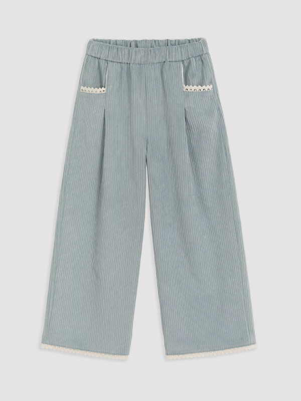 LCW Kids Standard Fit Girls' Velvet Trousers