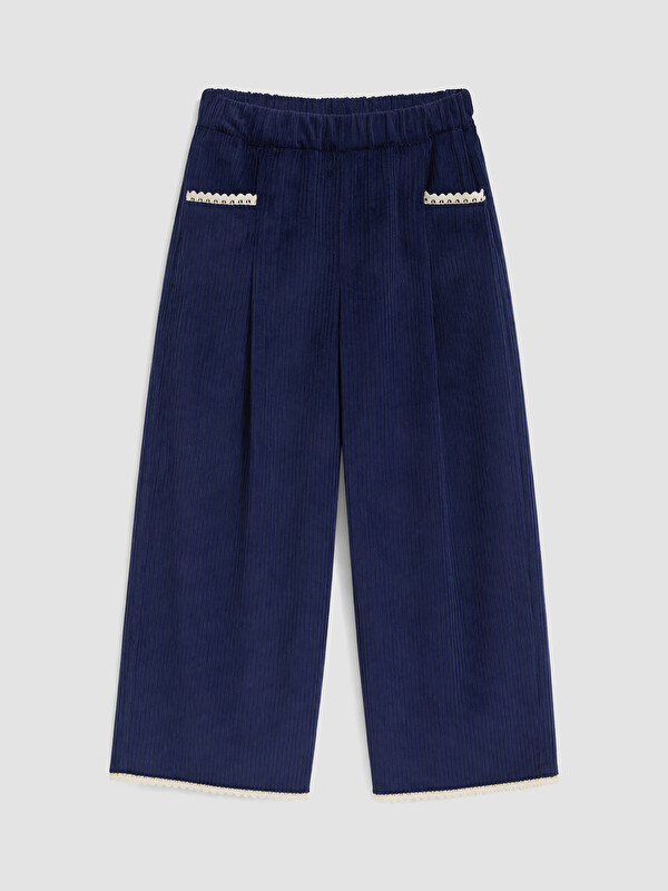 LCW Kids Wideleg Kız Çocuk Kadife Pantolon