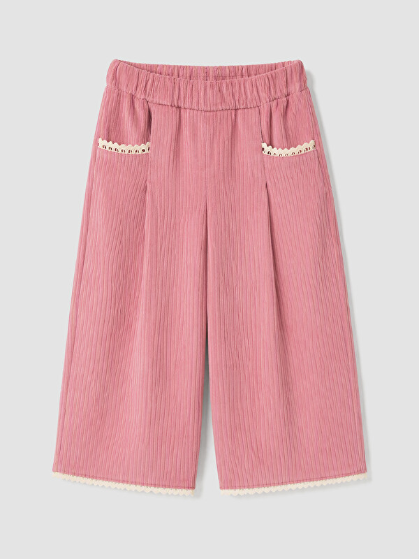 LCW Kids Regular Fit Kız Çocuk Kadife Pantolon
