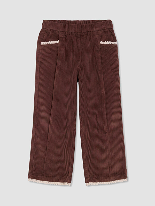LCW Kids Regular Fit Girls' Velvet Trousers