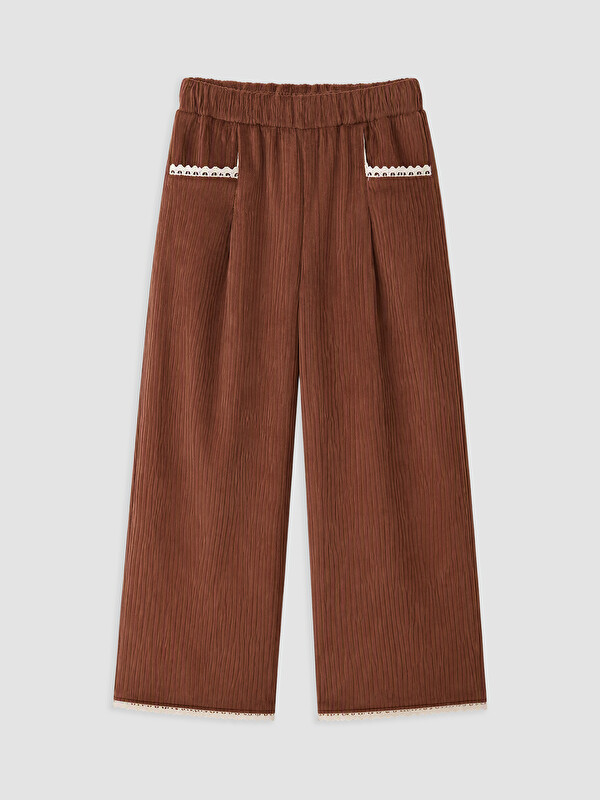LCW Kids Regular Fit Girls' Velvet Trousers