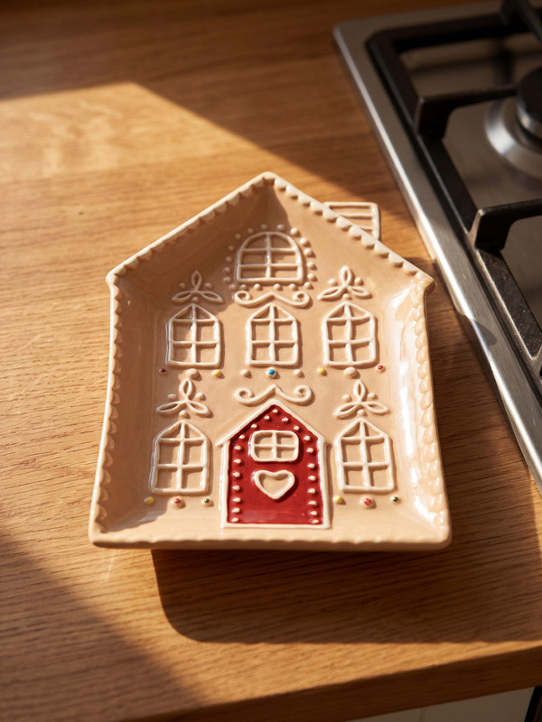 LCW HOME Yılbaşı Temalı Ev Şeklinde Tabak