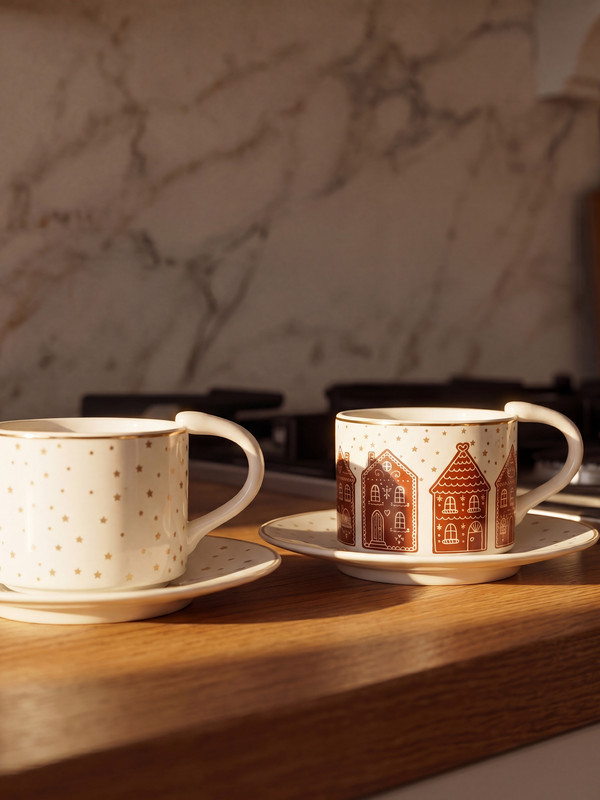 LCW HOME 2'li Desenli Kahve Fincan Takımı