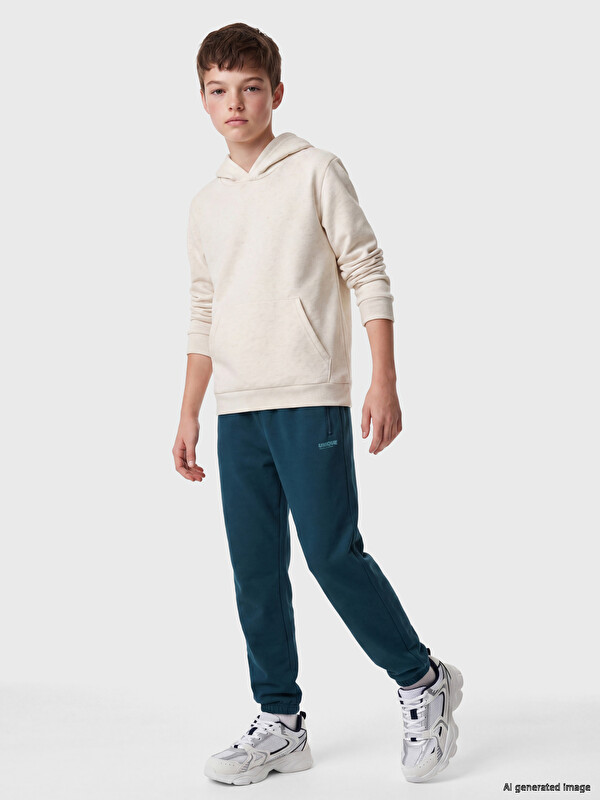 LCW Kids Debele jogger trenerke za dječake sa manžetom, visok sadržaj pamuka, elastični struk